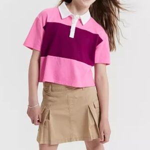 Epic Threads Pink Color Block Polo Shirt Girls 10/12